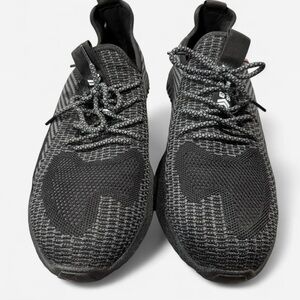 Black and Gray Steel Toe Work Sneakers